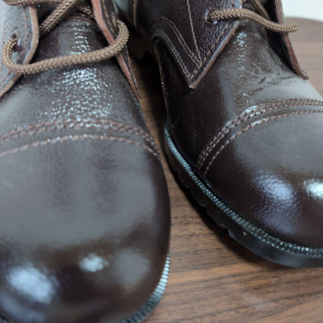 レア　陸上自衛隊　旧型半長靴　茶色　26.5センチ　ミリタリーブーツ　美品