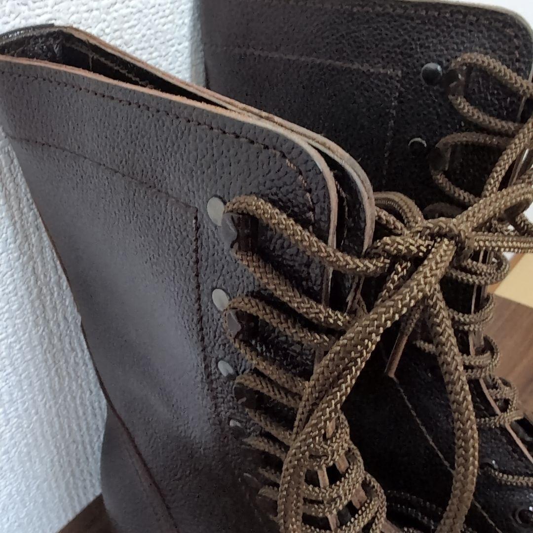 レア　陸上自衛隊　旧型半長靴　茶色　26.5センチ　ミリタリーブーツ　美品