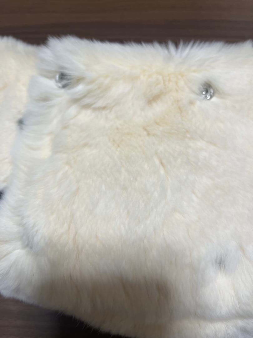 シャネル　ラパン　アイボリーマフラー