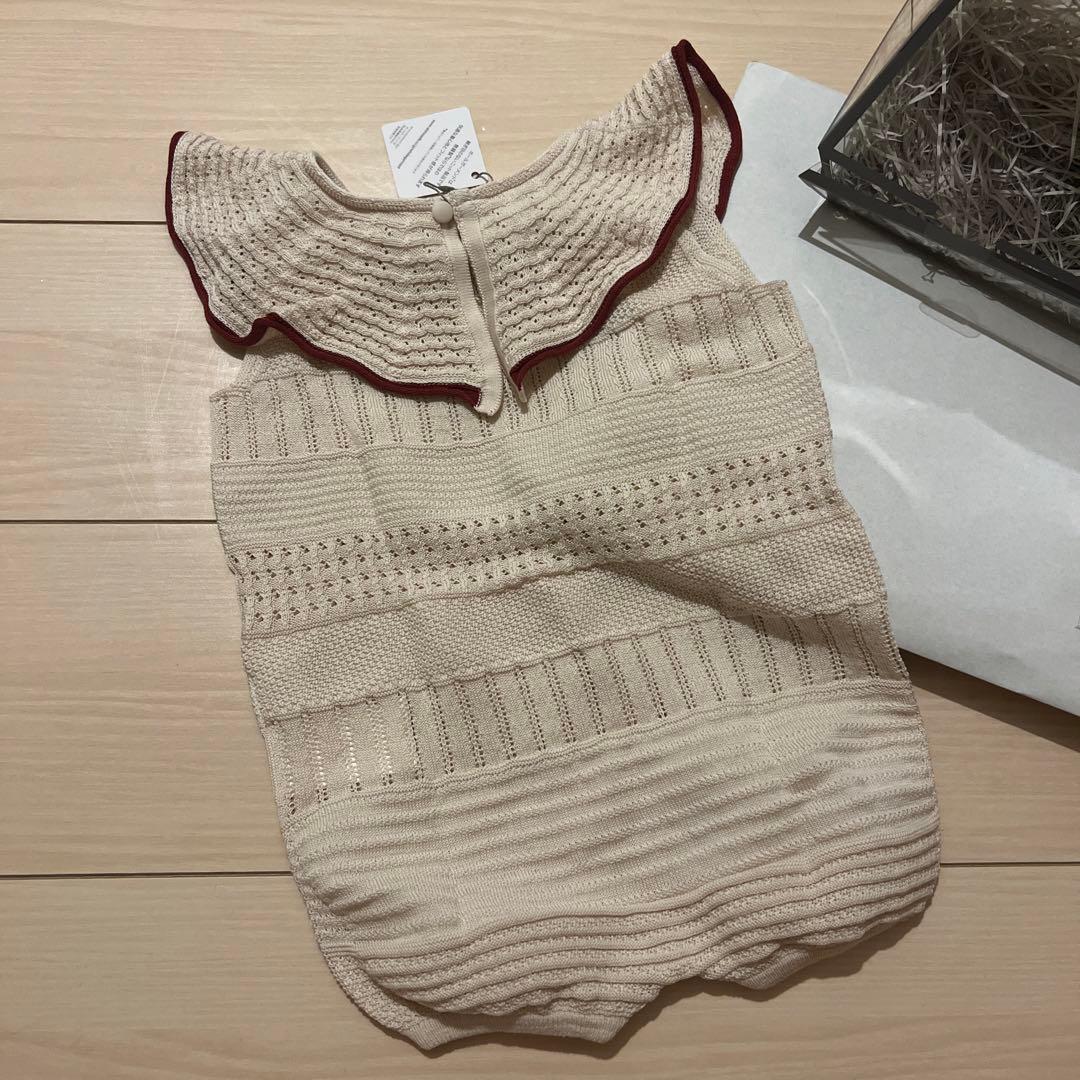 【新品未使用】MARLMARL ニットロンパース