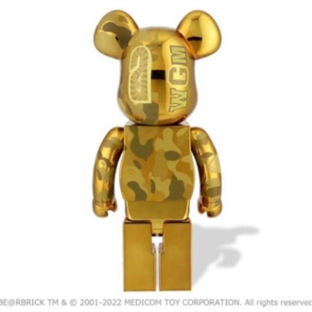 新品 ABC CAMO SHARK BE@RBRICK 1000% GOLD