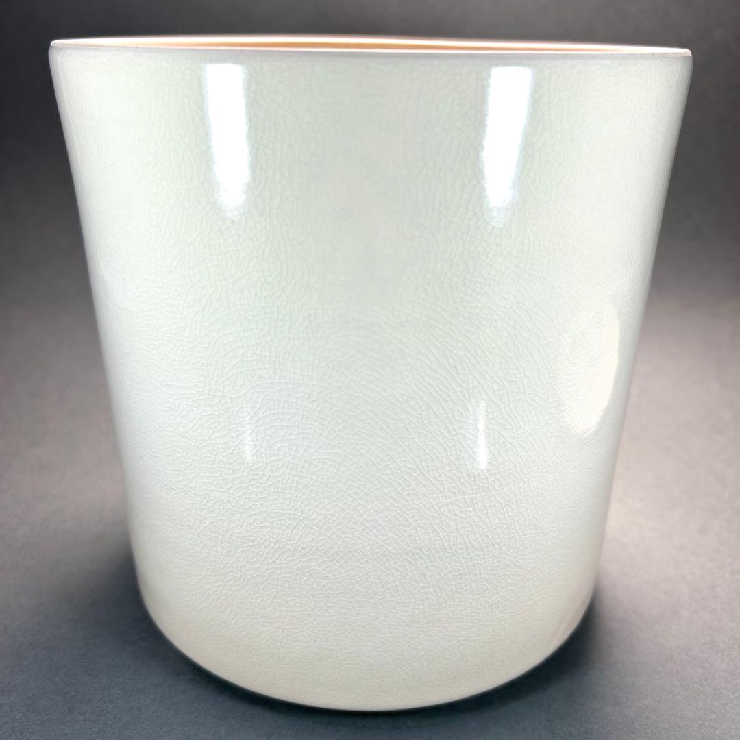 水指　『手塚大示　仁清写　松鶴絵曲形』　即中斎好写　桃山窯　茶道具　共箱　工芸品