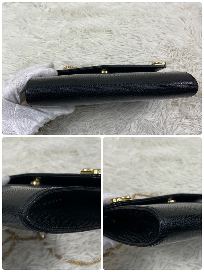希少品‼️GUCCI ショルダーバッグ　ゴールドチェーン　ヴィンテージ　GG金具
