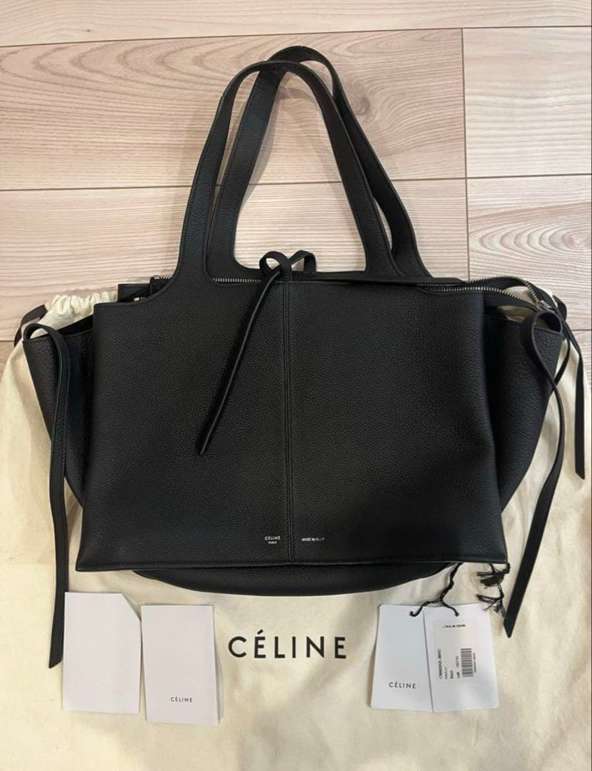 CELINE セリーヌ トリフォルド 黒 バッグ フィービー ショルダー バック