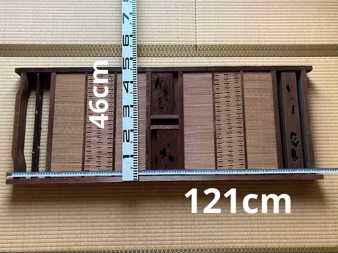 4連衝立 パーテーション 自然素材 希少 間仕切り 古民家 古道具 和美術