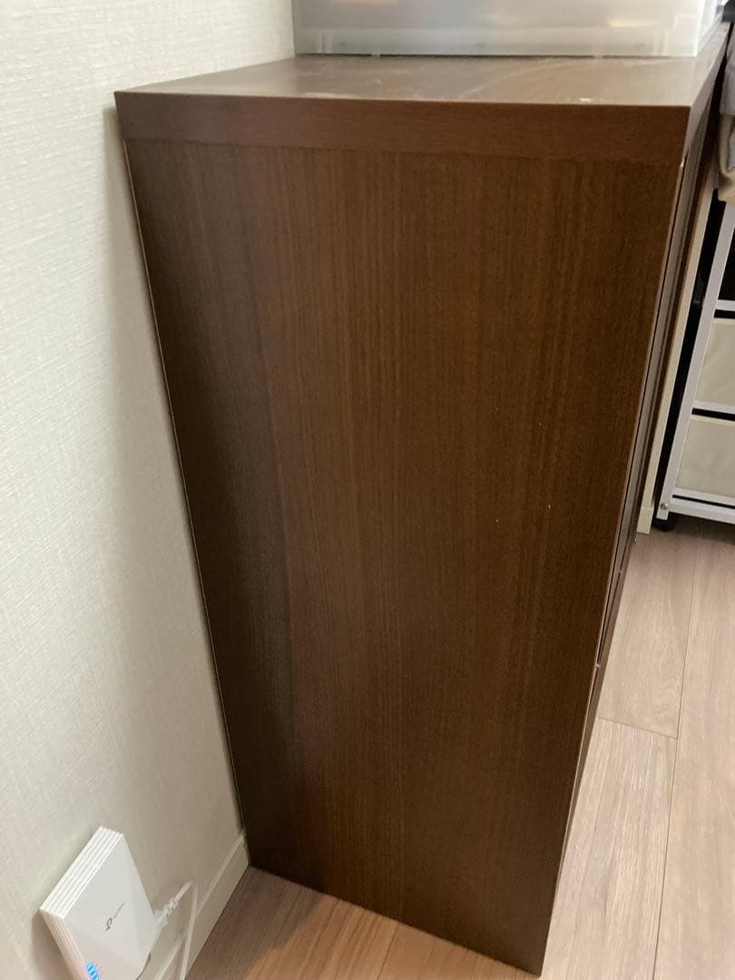 靴箱 玄関収納　ダークブラウン スライド式