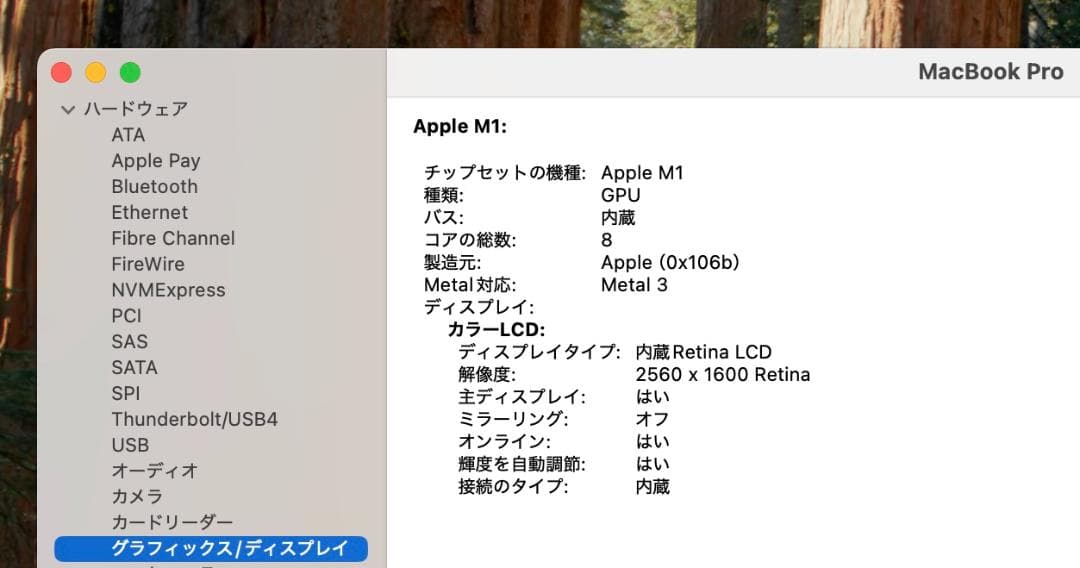 超美品 MacBook Pro 13 2020 M1 8G SSD512G