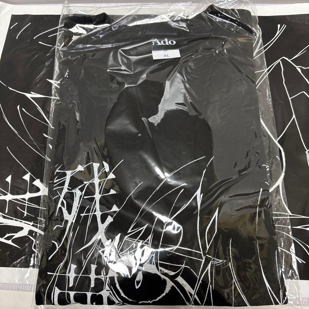 Ado 残夢XL 黒 Tシャツ&残夢フェスタオル&缶バッジ3種類