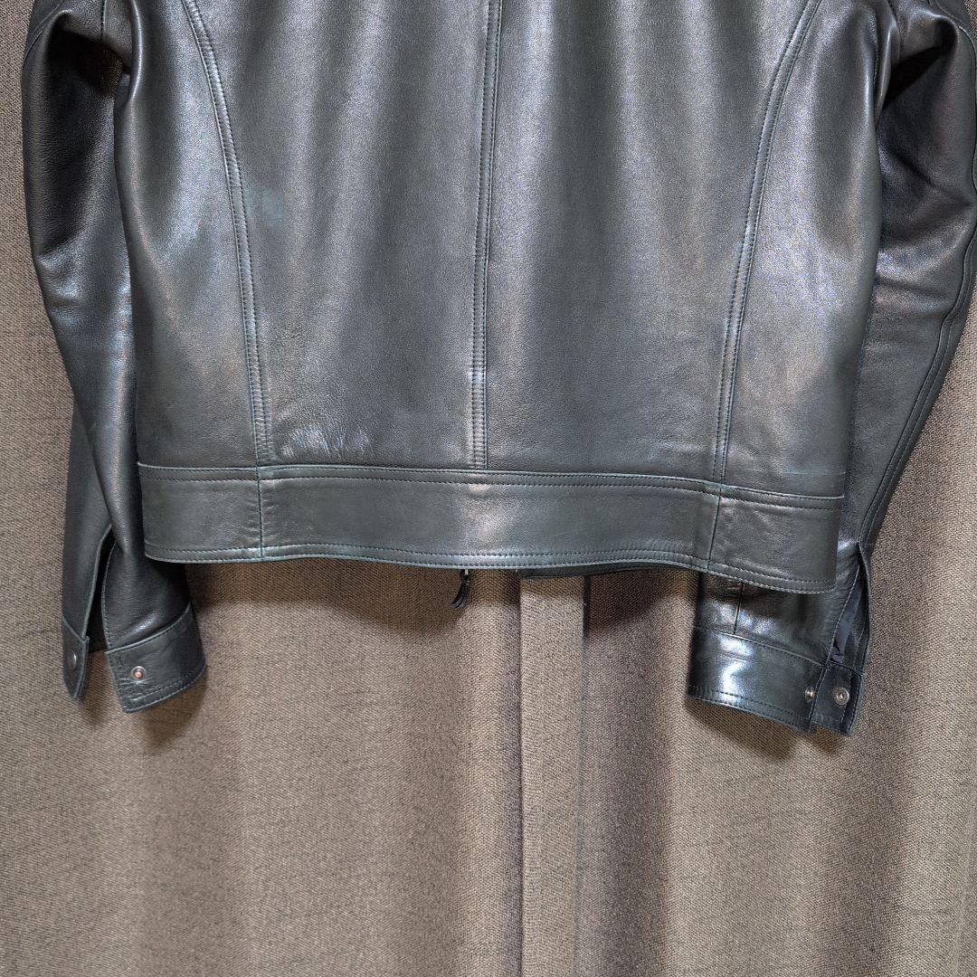 48サイズ EMMETI ラムレザー　シングル　ジャケット　黒　JURI