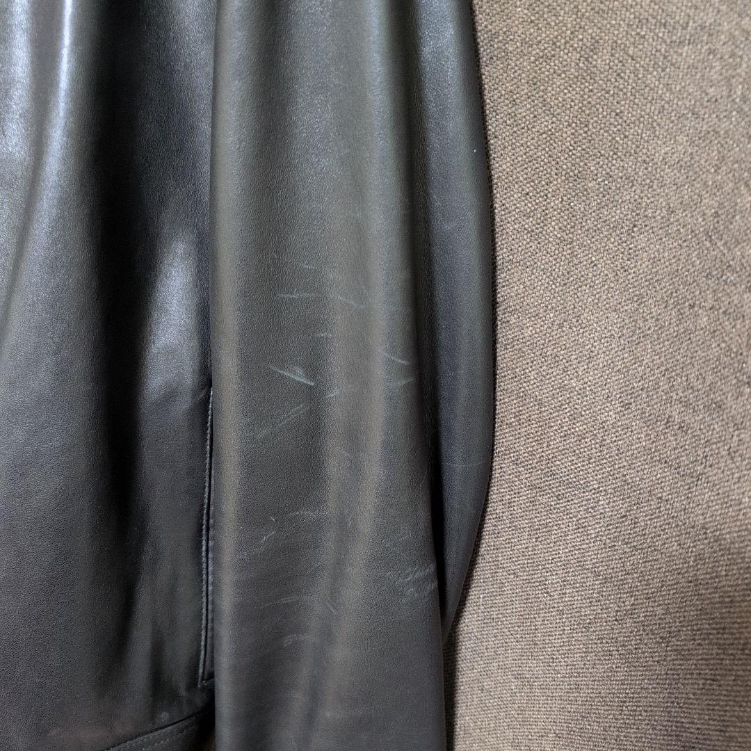 48サイズ EMMETI ラムレザー　シングル　ジャケット　黒　JURI