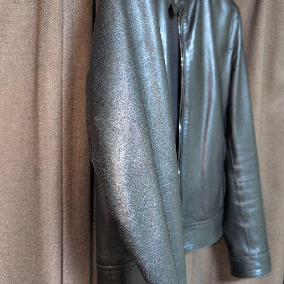 48サイズ EMMETI ラムレザー　シングル　ジャケット　黒　JURI