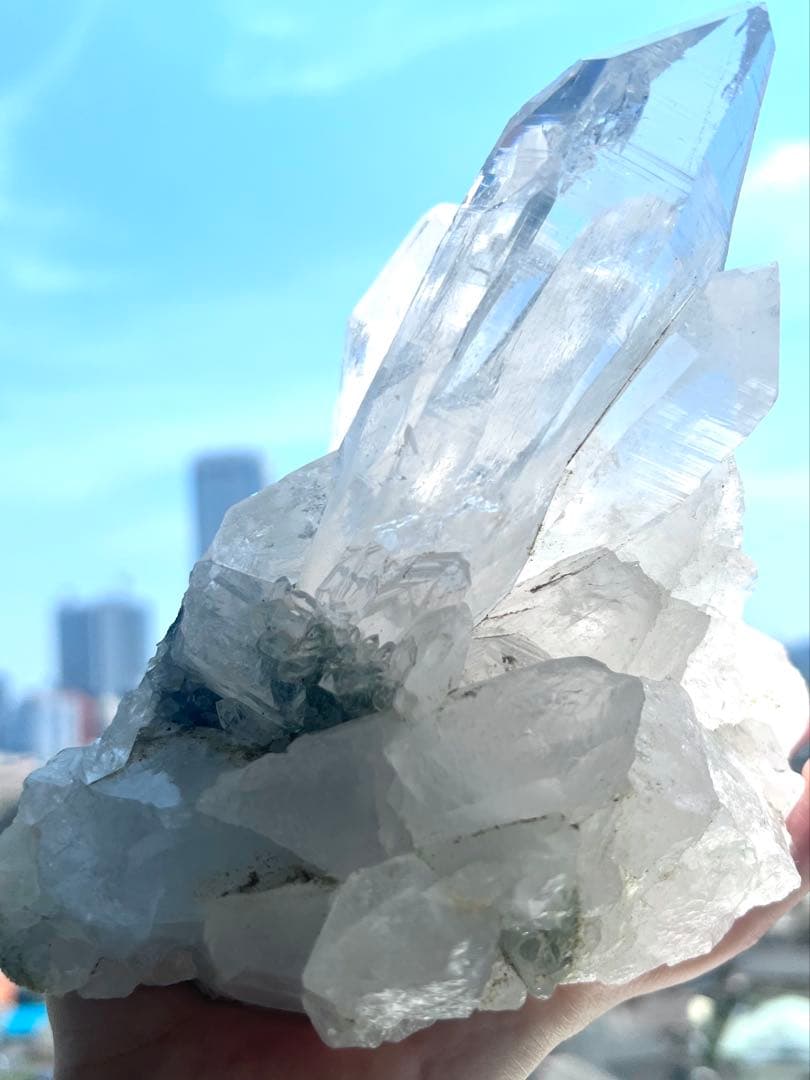 美✨1.3kg!希少✨AAAAA 宝石質 マニハール水晶 ✨大天使ミカエルの神殿