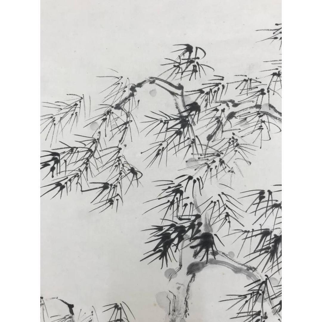 真作/福岡青嵐/松下吹笛/スイテキ/掛軸/名家伝来/AK-587