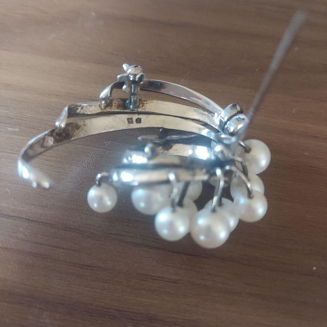 タサキパールフラワーブローチ