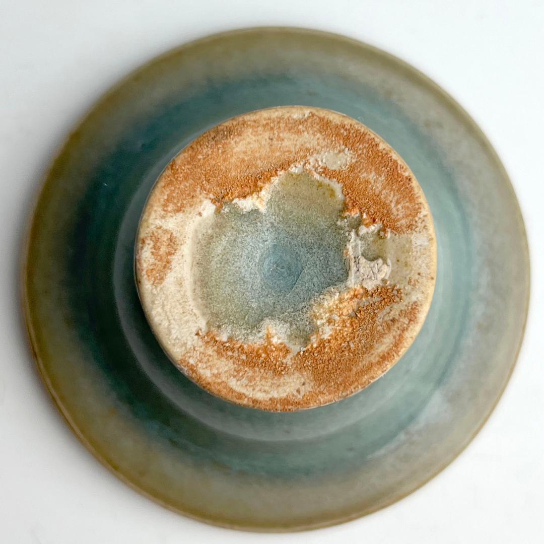 鈞窯天藍釉紫斑高足盃台 唐物 中国古玩 中国美術 A926