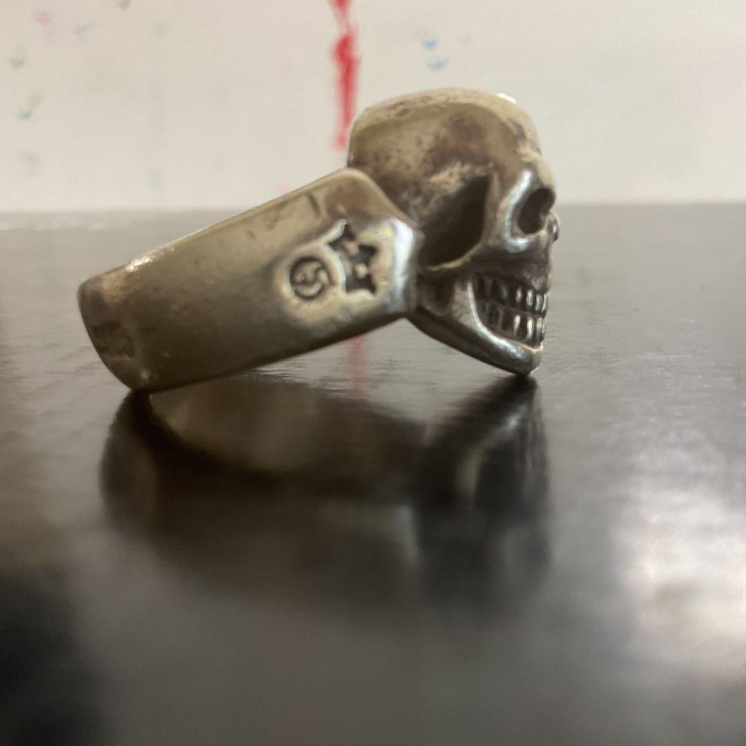 ガボール　スカルシルバーリング