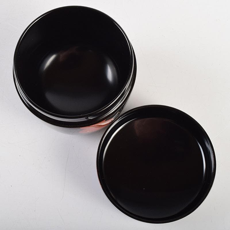 茶道具　越前蒔絵師　宮田宗景作　六瓢蒔絵　中棗　共箱　M　R9342