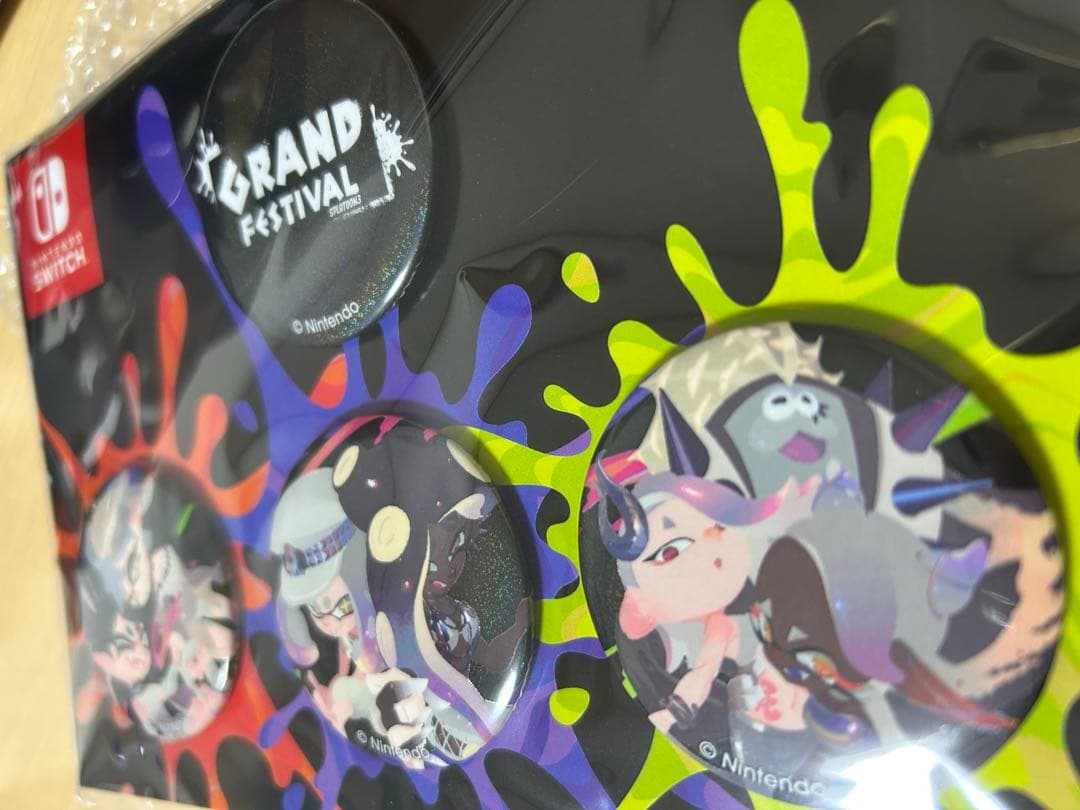 スプラトゥーン３　グランドフェスティバル缶バッジセット