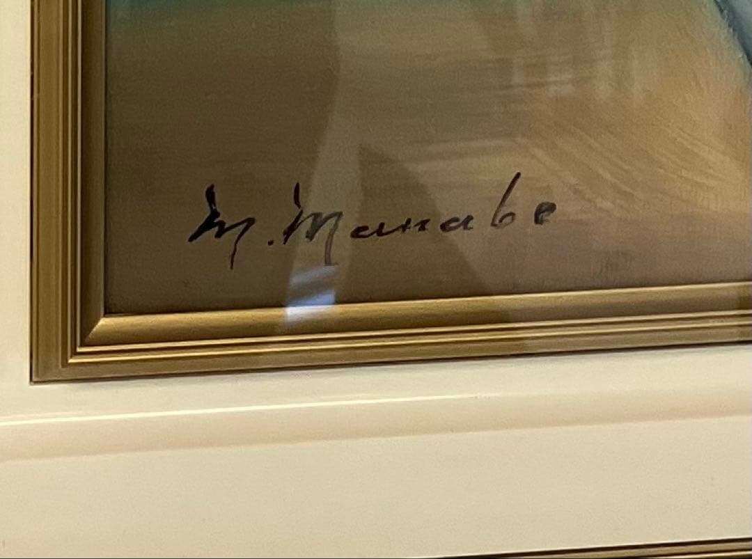 バラの油彩画　眞鍋正秀