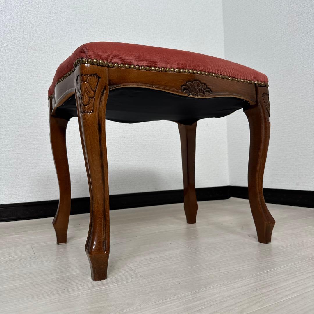 展示品 イタリア製 スツール オットマン チェア 椅子 猫脚 腰掛け ※i1※