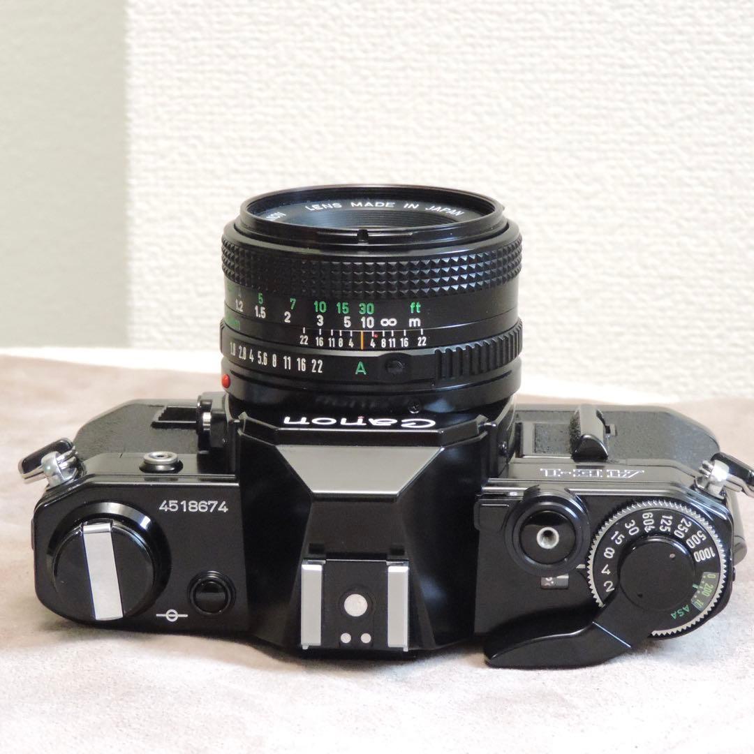 【動作品】Canon AE-1 ブラック + NEW FD 50mm F1.8