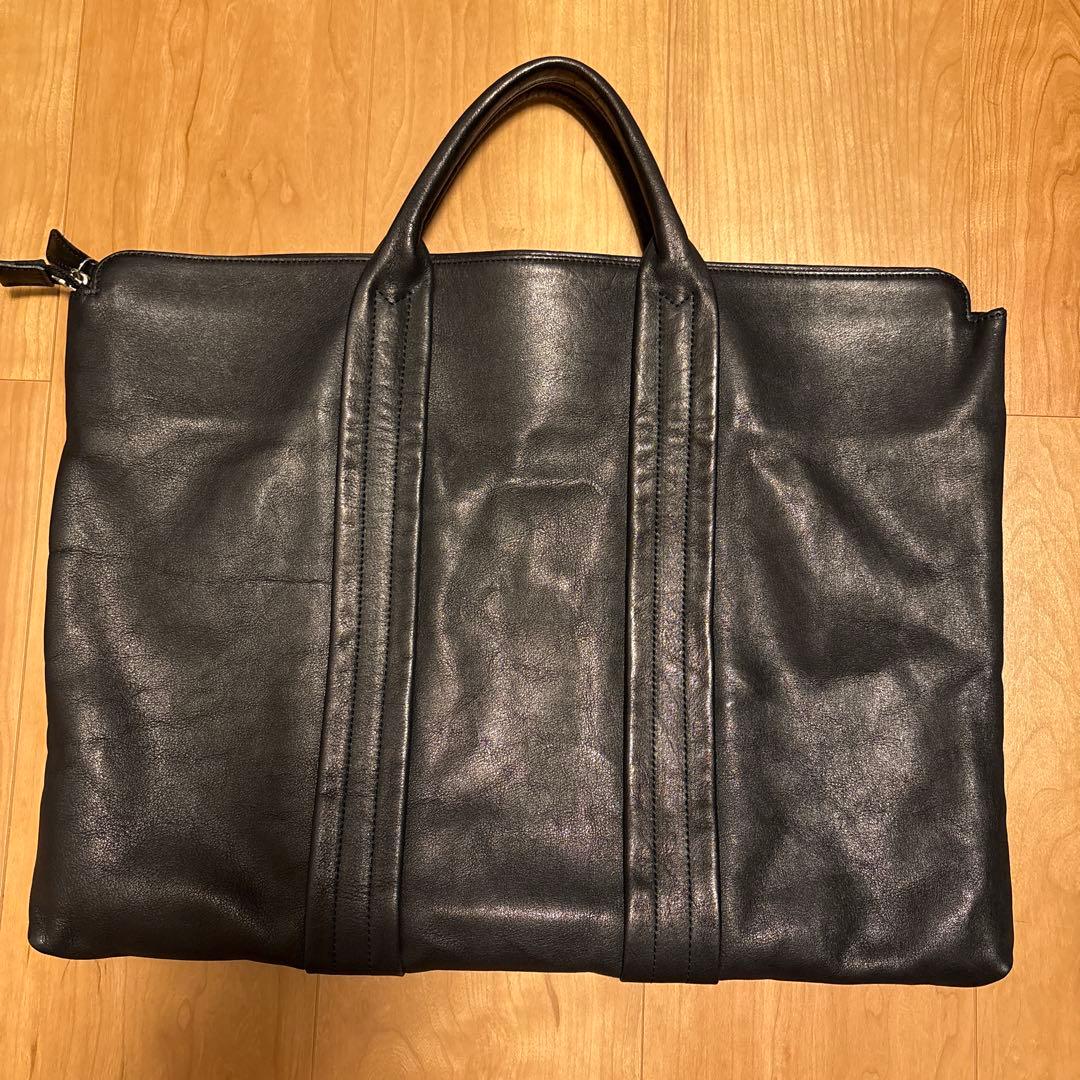 栃木レザー　ノガケ　ブリーフケース　ラージ　ブラック