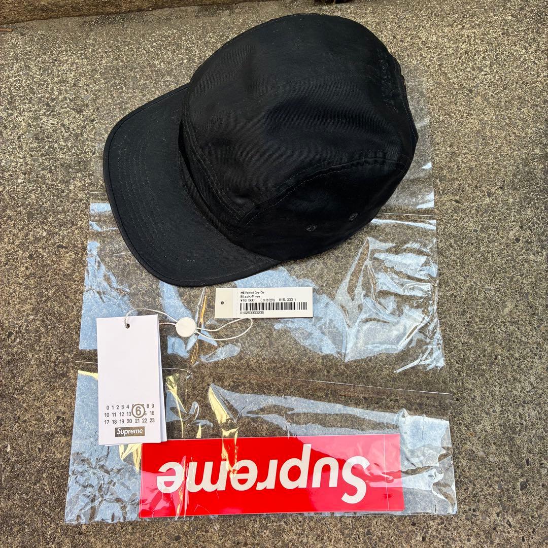 Supreme × MM6 Painted Camp Cap ブラック 完品