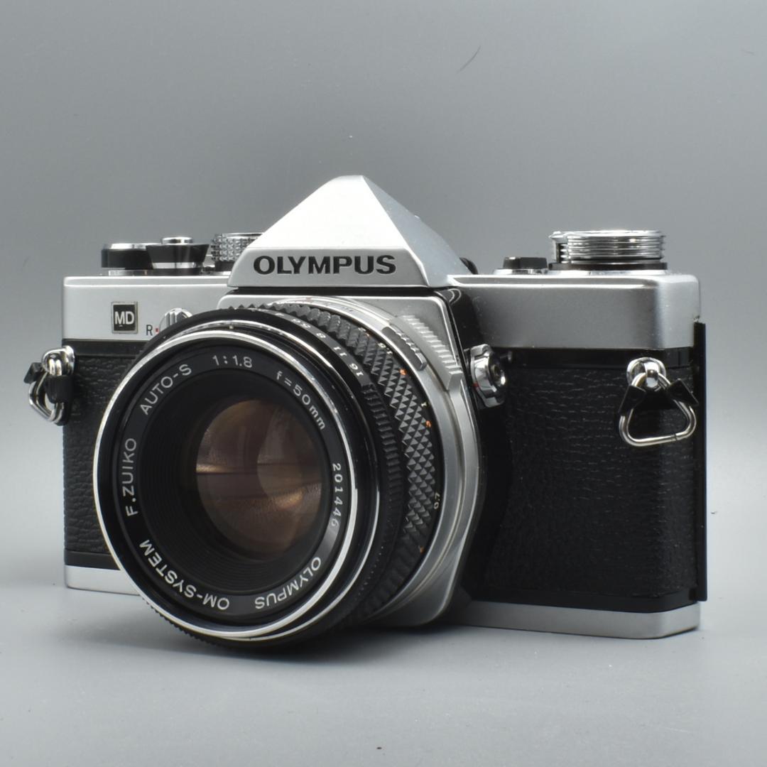 整備済 完動 Olympus OM-1 MD 50mm F1.8 露出計OK