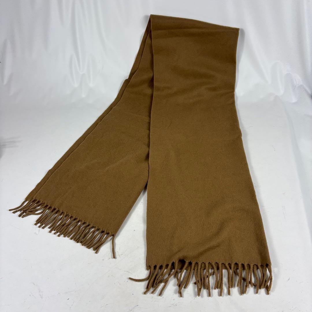 PRADA 　プラダ フリンジ付きマフラー 　ブラウン　イタリア製