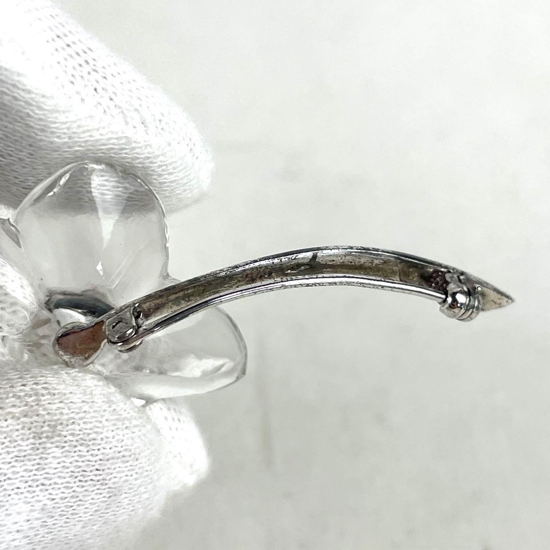 Baccarat バカラ ブローチ オルテンシア クリスタル シルバー 925