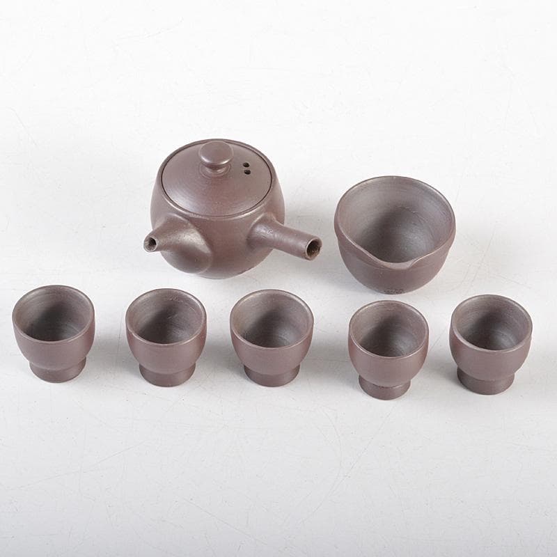 煎茶道具　萬古焼　春峯造　雛茶器揃　小さい茶器揃い　共箱　V　R5589