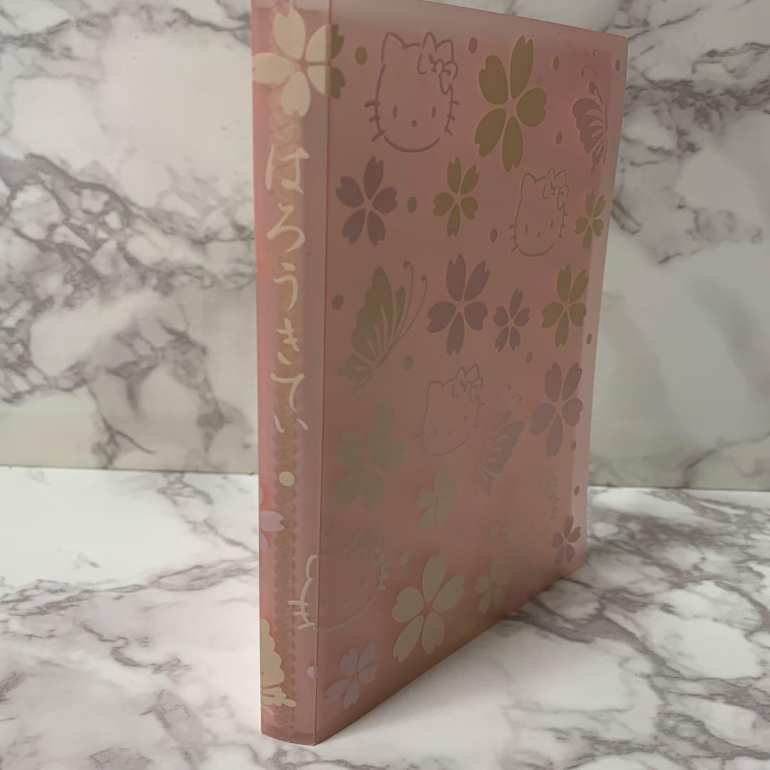 vivitix Hello kitty ポストカード　ファイルケース　桜蝶キティ