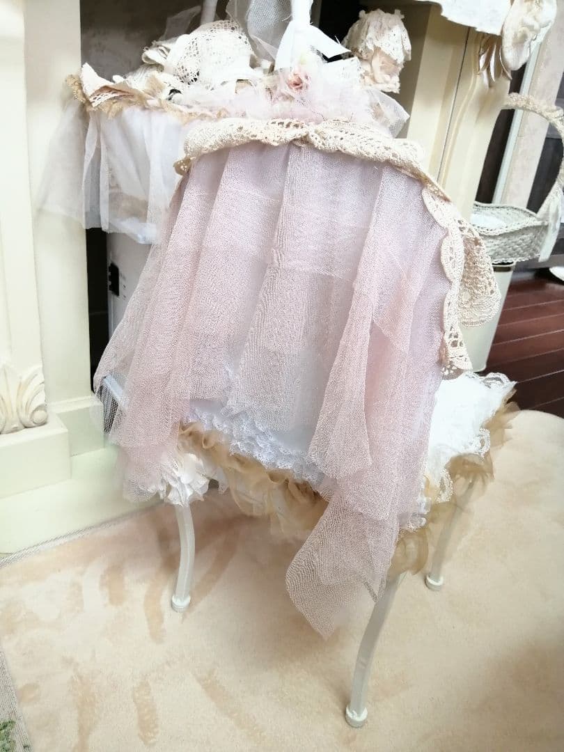 フリル♡レース♡アイアンドールチェア♡椅子♡薔薇♡