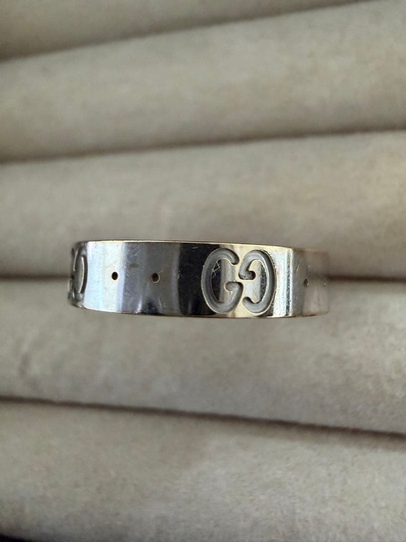 GUCCI ICONリング K18 ホワイトゴールド 10号