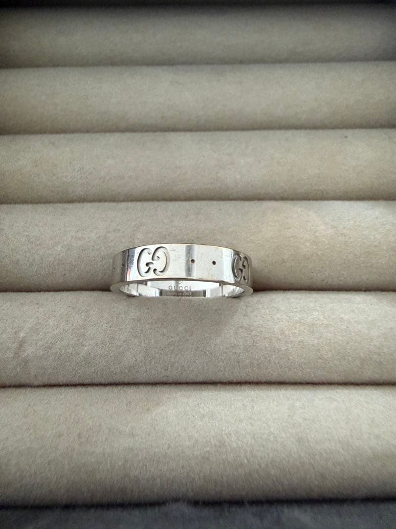 GUCCI ICONリング K18 ホワイトゴールド 10号