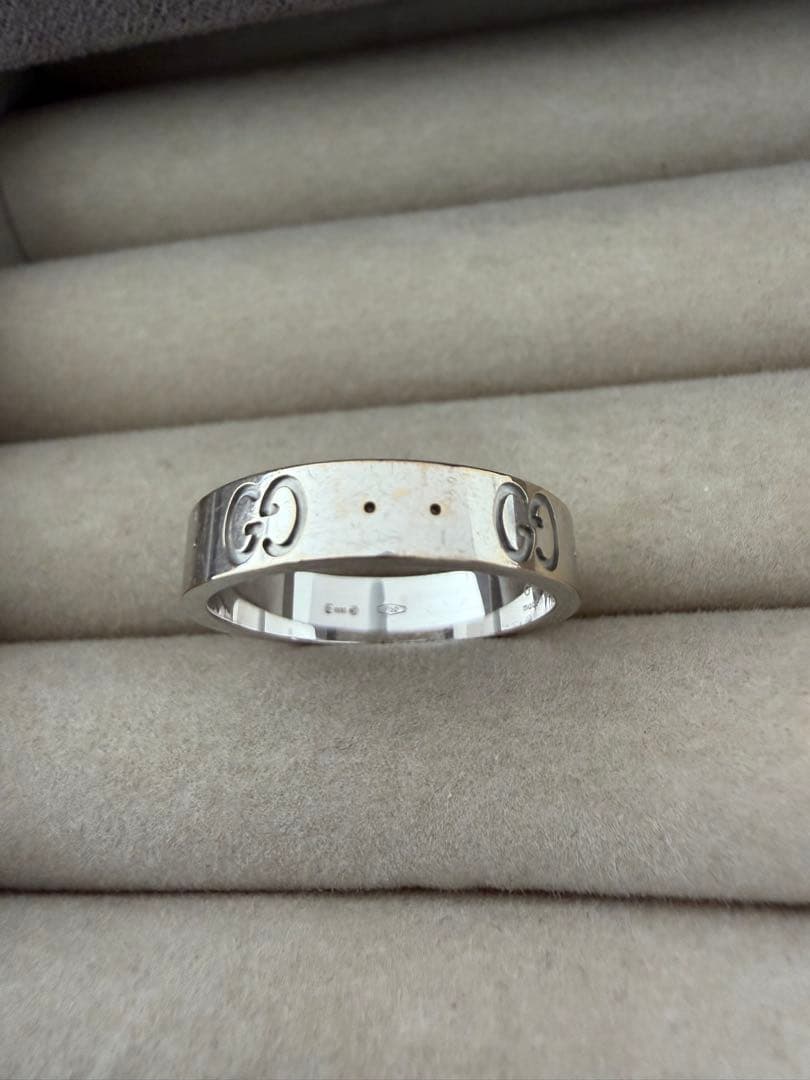 GUCCI ICONリング K18 ホワイトゴールド 10号