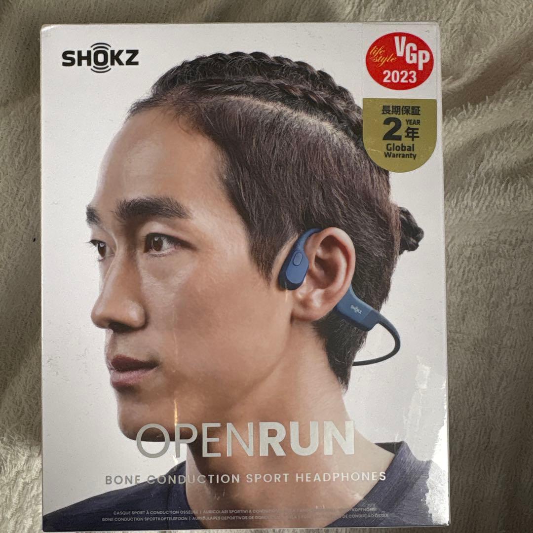 SHOKZ OPENRUN 骨伝導イヤホン ブルー