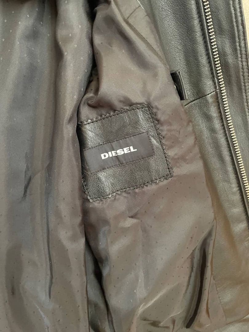 【美品】DIESEL ライダース　革ジャン 羊革 ディーゼル　レザー　黒