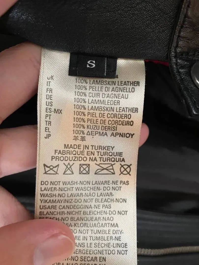 【美品】DIESEL ライダース　革ジャン 羊革 ディーゼル　レザー　黒