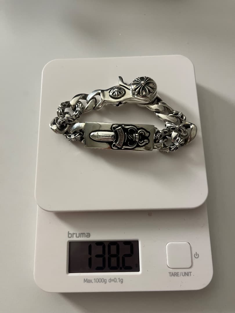 クロムハーツ ダガーIDクリップ ブレスレット ファンシー 8リンク 新品同様
