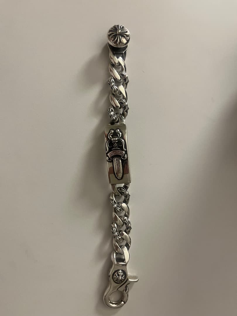 クロムハーツ ダガーIDクリップ ブレスレット ファンシー 8リンク 新品同様