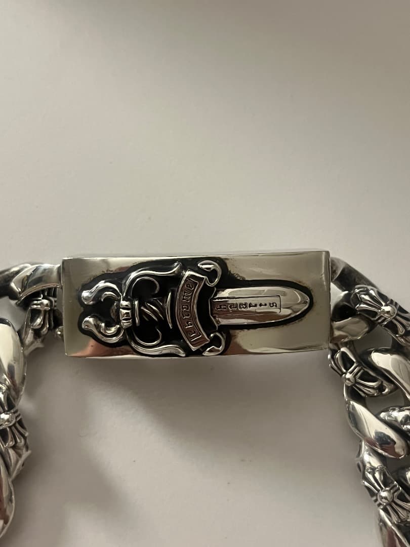 クロムハーツ ダガーIDクリップ ブレスレット ファンシー 8リンク 新品同様