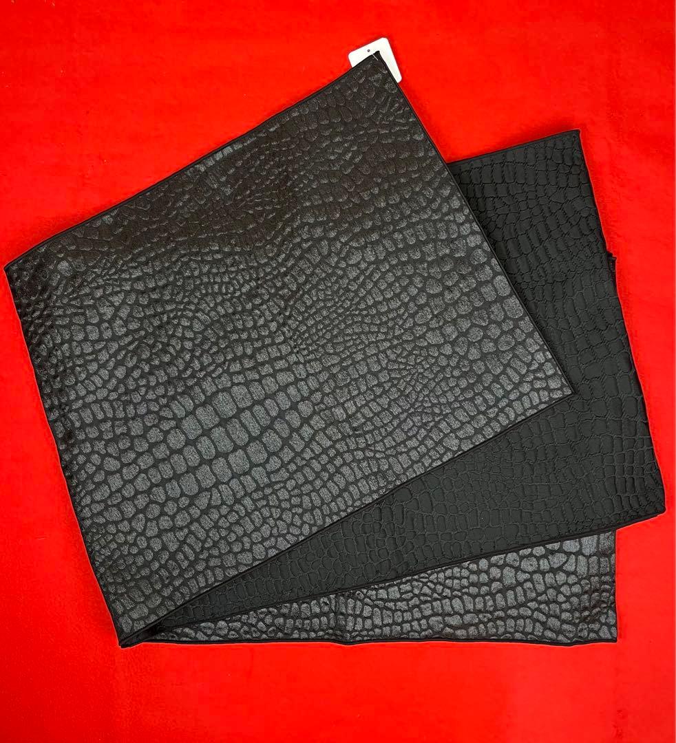 新品 兵児帯 クロコダイル 黒 514 リバーシブル 帯 へこおび 日本製