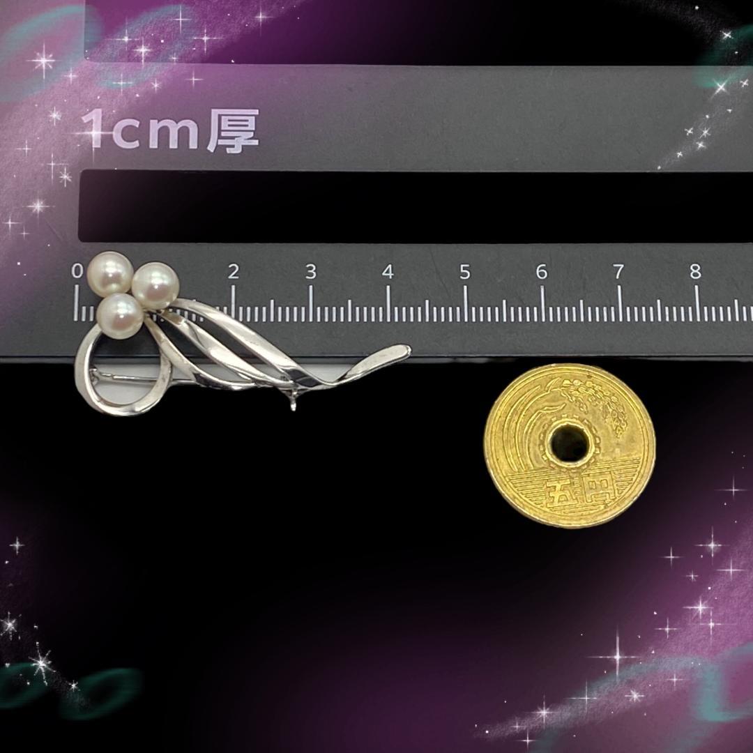 《美品》ミキモト　パールブローチ　SV925