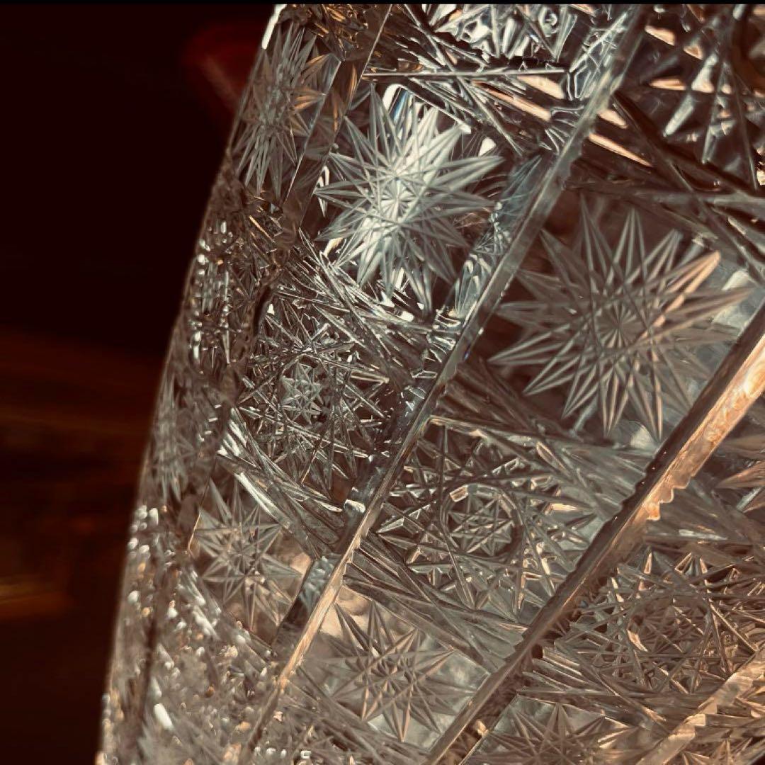 湯布院アンティーク 超高級ボヘミア フラワーベース500pkクリスタル 特大花瓶