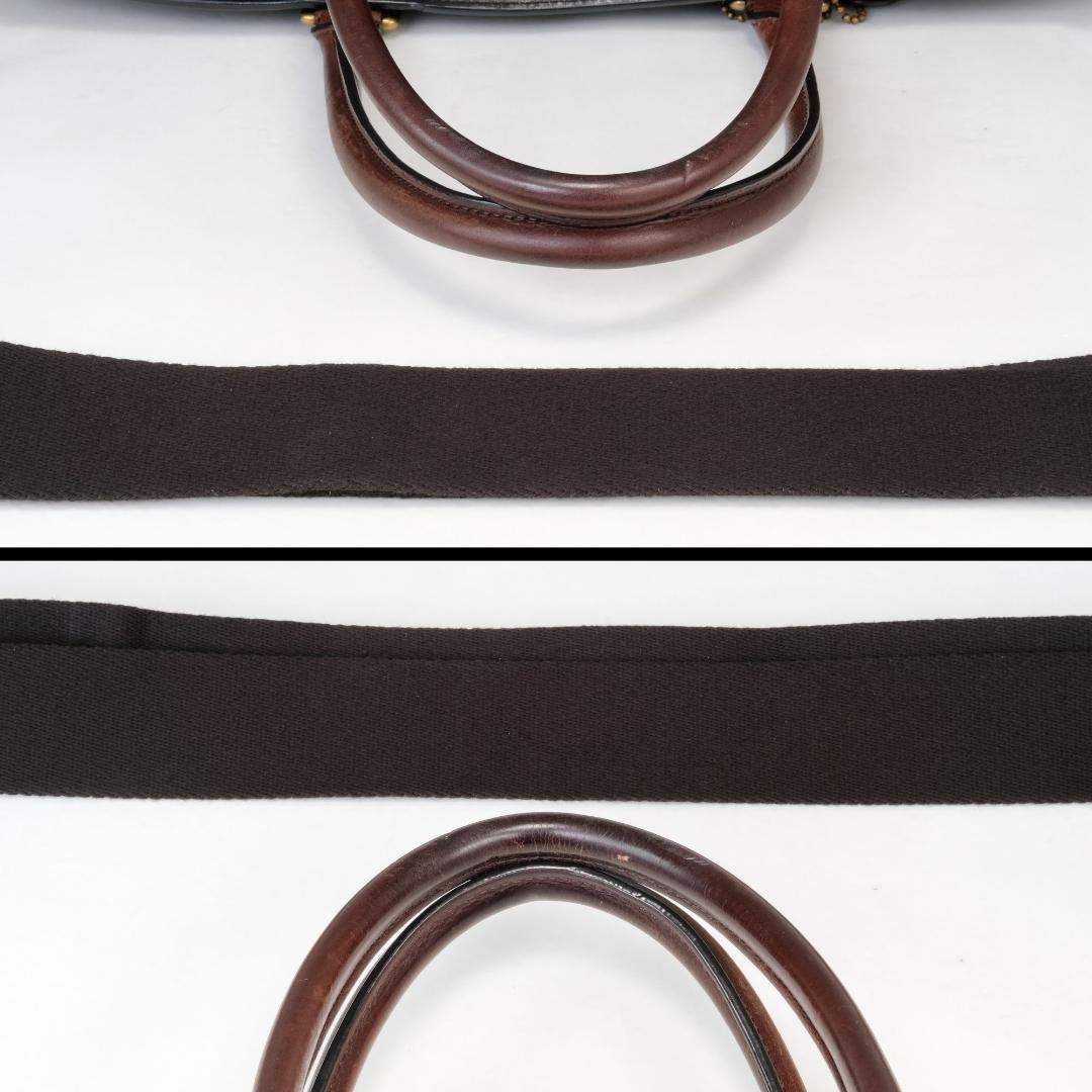 COACH レキシントン メトロポリタン ビジネスバッグ 2way ブラック 茶