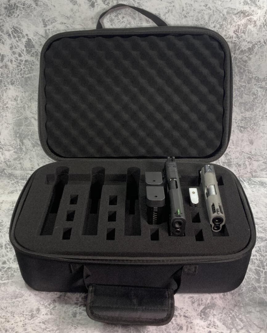 「エアガン 収納 手持ち 鞄　ハンドガン5丁/マガジン15個収納可能」jo-db