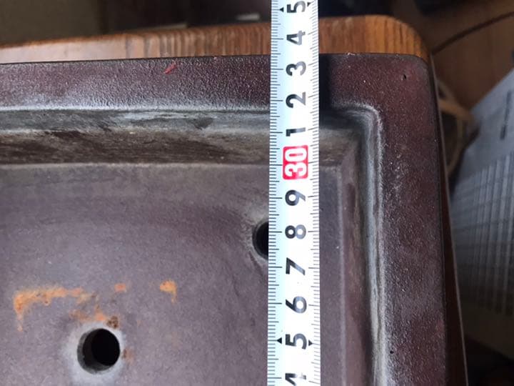 盆栽鉢　時代盆栽鉢水庄園雲足枠有長方鉢