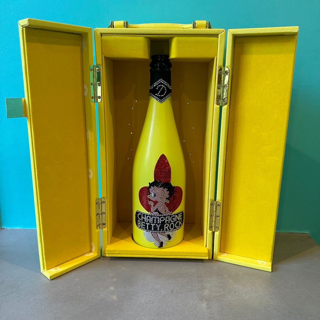 Champagne Betty Rock ベティ・ブープデザイン イエロー 空瓶