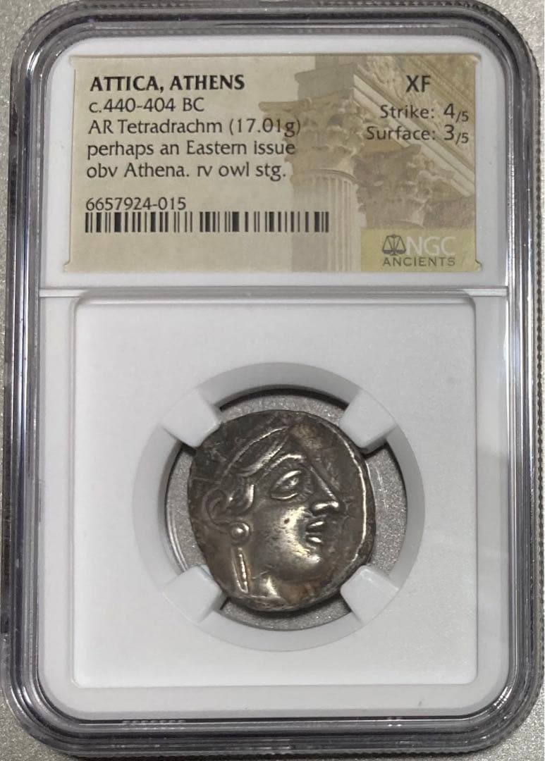 古代ギリシャ　アテナイ　テトラドラクマ銀貨!/ローマ　デナリウス　古銭